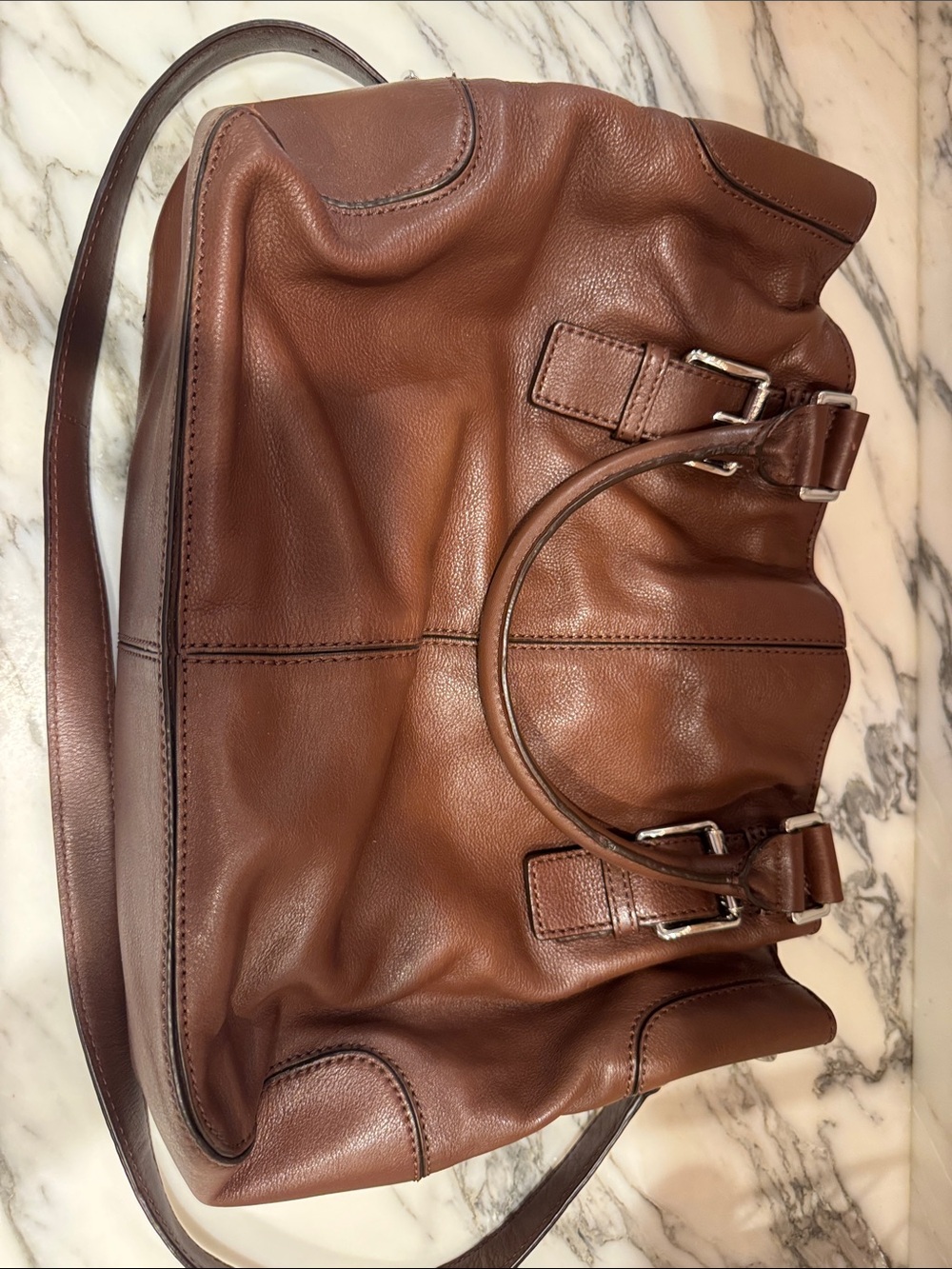 MICHAEL Michael Kors Chestnut Brown Leather Shoulder Bag